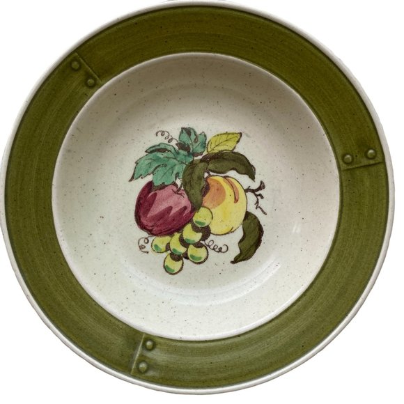 Vintage Metlox Poppytrail Provincal Fruit Rim Fruit Dessert Cereal Soup Bowls - Picture 2 of 13